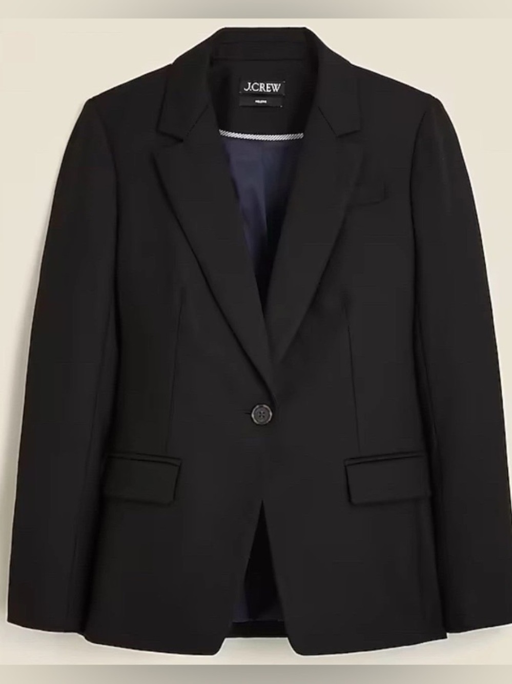 J. Crew Women’s Black Helena Blazer in wool-blend flannel NWT Size 18